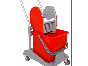 Καρότσι σφουγγαρίσματος μονό με λαβή προώθησης