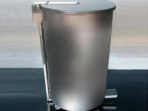 Ιnox καλάθι με πεντάλ 75Lt